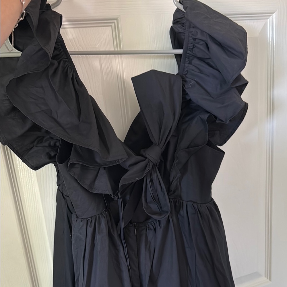 Black Ruffled Dress - Picture 2 of 4
